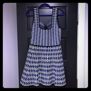 BCBG Maxazria Carolina Blue Black Cocktail Dress